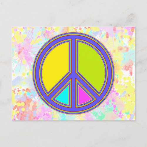 holiES _ colorful PEACE sign  your ideas Postcard