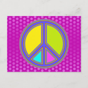 holiES - colorful PEACE sign + your ideas Postcard