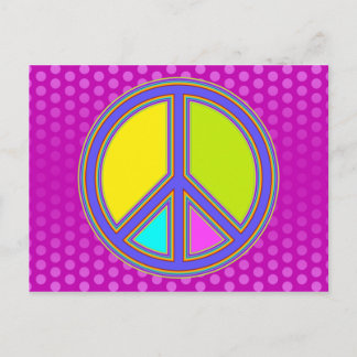 holiES - colorful PEACE sign + your ideas Postcard