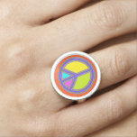 holiES - colorful PEACE sign + your ideas Ring