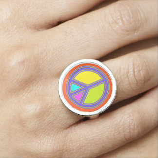 holiES - colorful PEACE sign + your ideas Ring