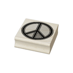 holiES - colorful PEACE sign + your ideas Rubber Stamp
