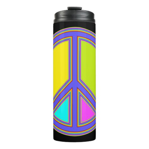 holiES _ colorful PEACE sign  your ideas Thermal Tumbler