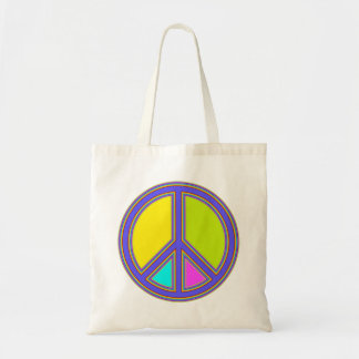 holiES - colorful PEACE sign + your ideas Tote Bag