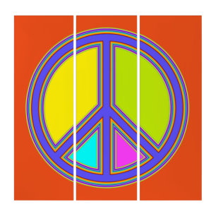 holiES - colorful PEACE sign + your ideas Triptych