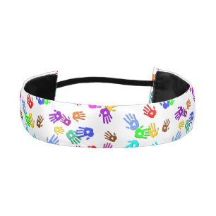 holiES - hands colored pattern 1 + your backgr. Athletic Headband