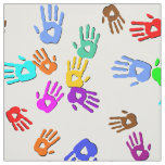 holiES - hands colored pattern 1 + your backgr. Fabric