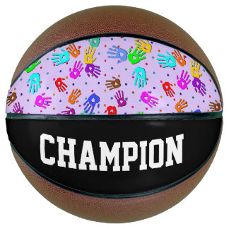 holiES - hands dots colored pattern 1 Basketball