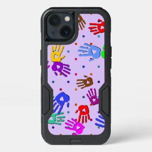 holiES - hands dots colored pattern 1 iPhone 13 Case