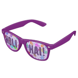 holiES - hands dots colored pattern 1 Retro Sunglasses
