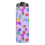 holiES - hands dots colored pattern 1 Thermal Tumbler