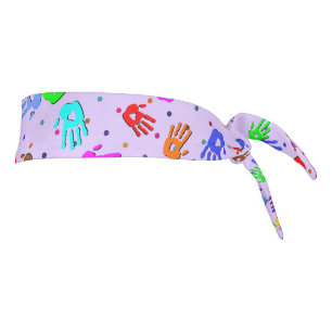 holiES - hands dots colored pattern 1 Tie Headband