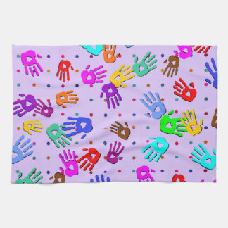 holiES - hands dots colored pattern 1 Towel