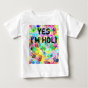 holiES - hands splashes colored grunge pattern 2 Baby T-Shirt