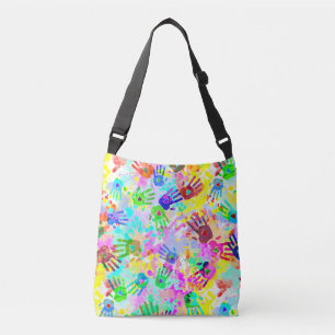 holiES - hands splashes colored grunge pattern 2 Crossbody Bag