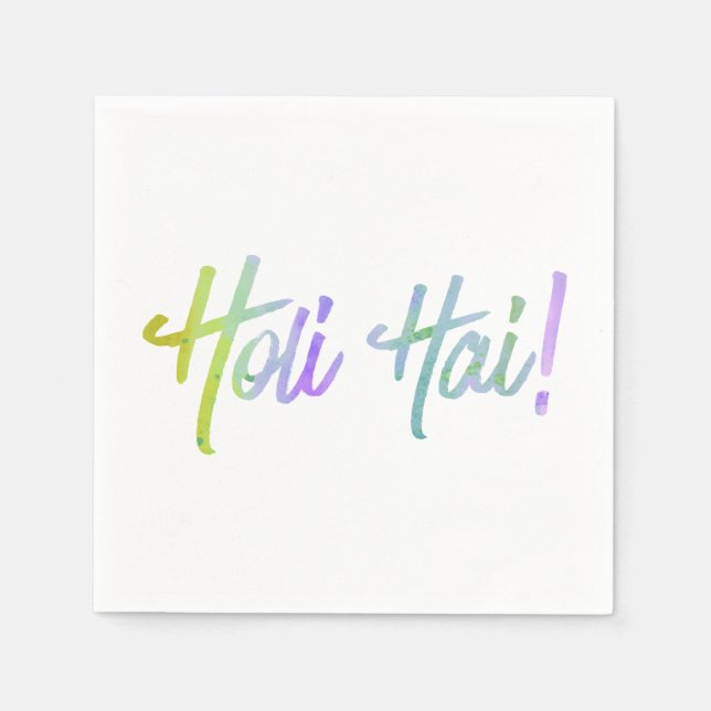 holiES - HOLI HAI grunge pastel 1 Napkins (Front)
