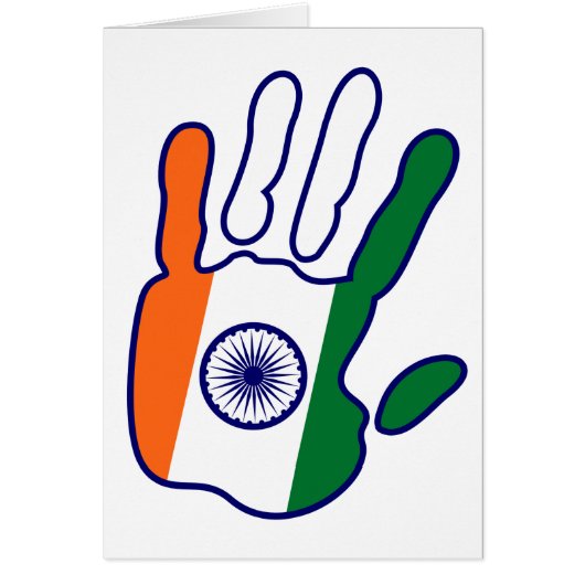 holiES - India Flag Hand Cards (Front)