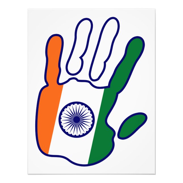 holiES - India Flag Hand for your wall Photo Print (Front)