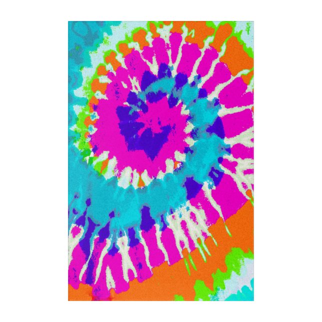 holiES - Power Spiral Batik Style Acrylic Print (Front)