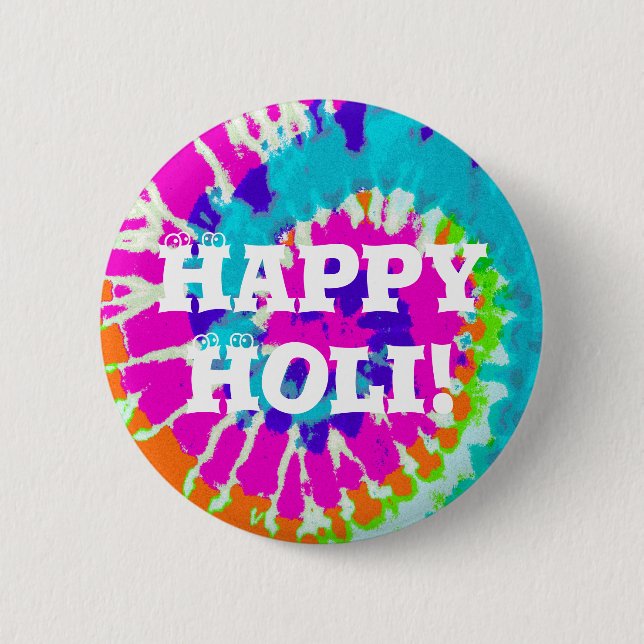 holiES - Power Spiral Batik Style Button (Front)
