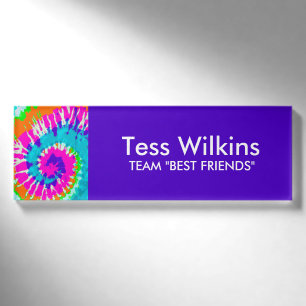 holiES - Power Spiral Batik Style Name Tag