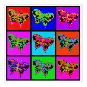 holiES - Psychedelic Butterflies Mosaic Acrylic Print