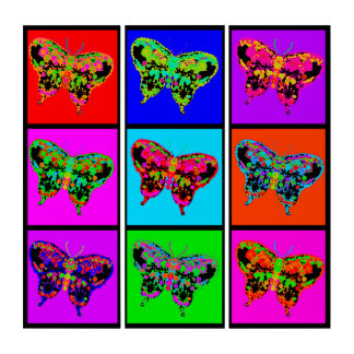 holiES - Psychedelic Butterflies Mosaic Triptych