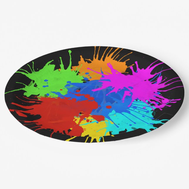 holiES - Splashes round 2 + your ideas Paper Plates (Angled)