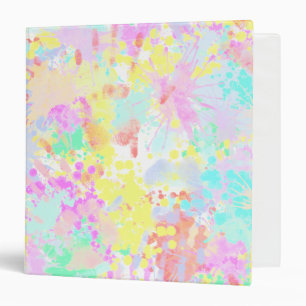 holiES - Splashes seamless pattern pastel 1 3 Ring Binder