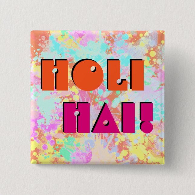 holiES - Splashes seamless pattern pastel 1 Button (Front)