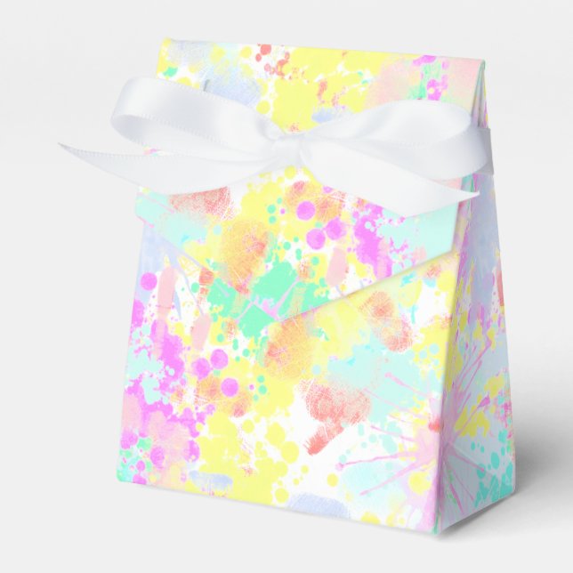 holiES - Splashes seamless pattern pastel 1 Favor Boxes (Front Side)
