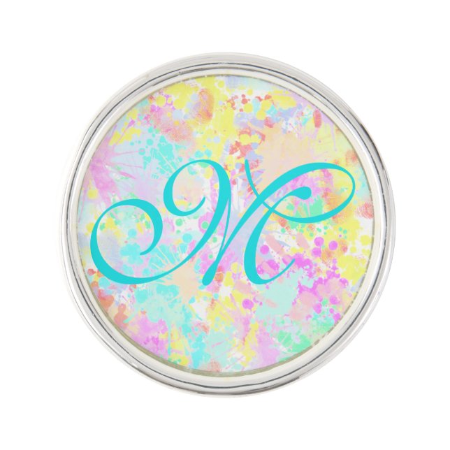 holiES - Splashes seamless pattern pastel 1 Pin (Front)