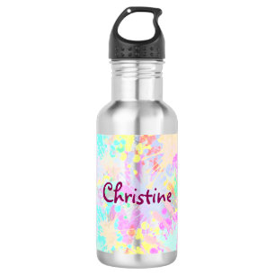 holiES - Splashes seamless pattern pastel 1 Water Bottle