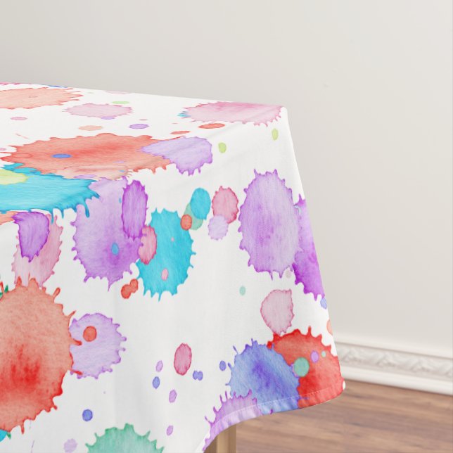 holiES - Splatter multicolored 1 + your backgr. Tablecloth (In Situ)