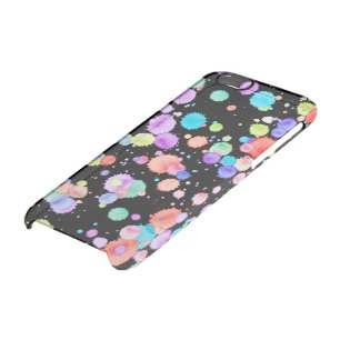 holiES - Splatter multicolored 1 + your backgr. Clear iPhone 6/6S Case