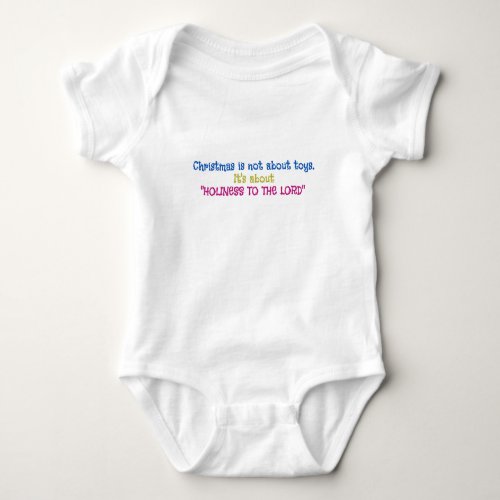 Holiness to the Lord Christmas 3_SNAP outfit baby Baby Bodysuit