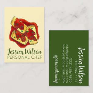 Holishkes Stuffed Cabbage Roll Jewish Cooking Food Business Card
