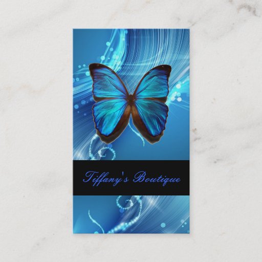 Customizable Fancy Sophisticate butterflies business card