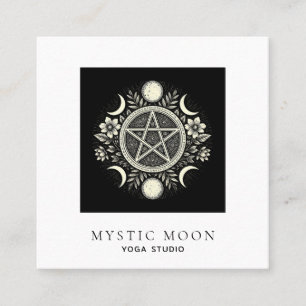 Holistic Celestial Moon Square Business Card