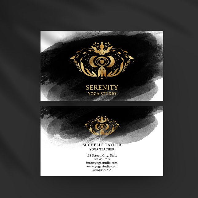 Holistic Celestial Moon Third Eye Yoga Business Ca Card (Creator Uploaded)