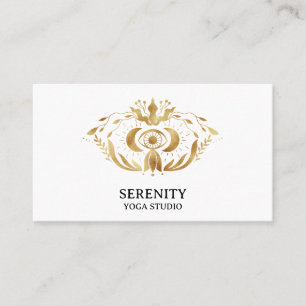 Holistic Celestial Moon Third Eye Yoga Business Ca Card