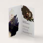 Holistic Celestial Sun & Moon Dark Watercolou Ink  Business Card (Inside)