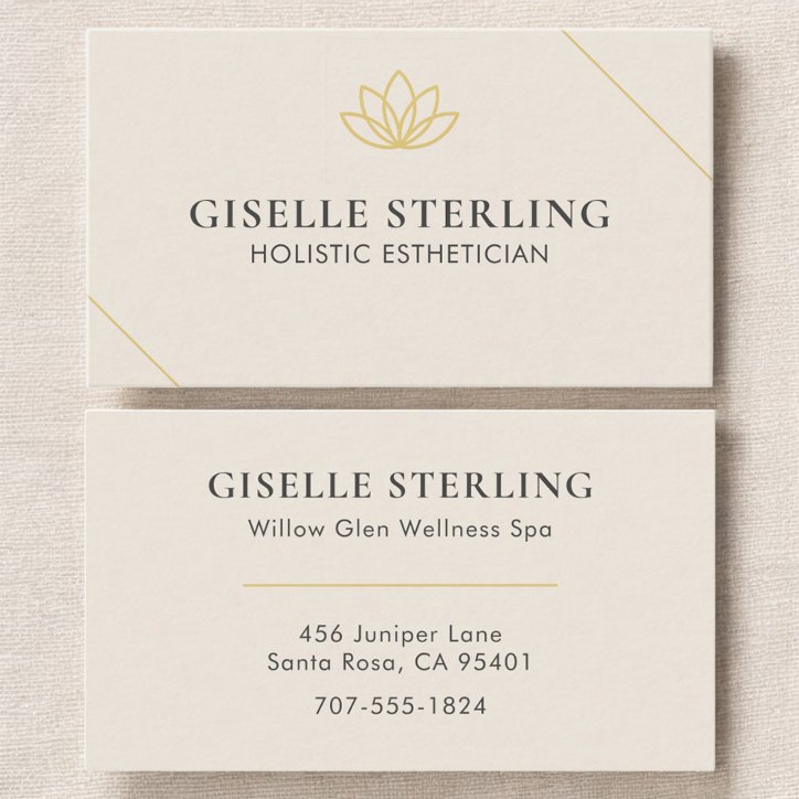 Holistic Esthetician Business Card