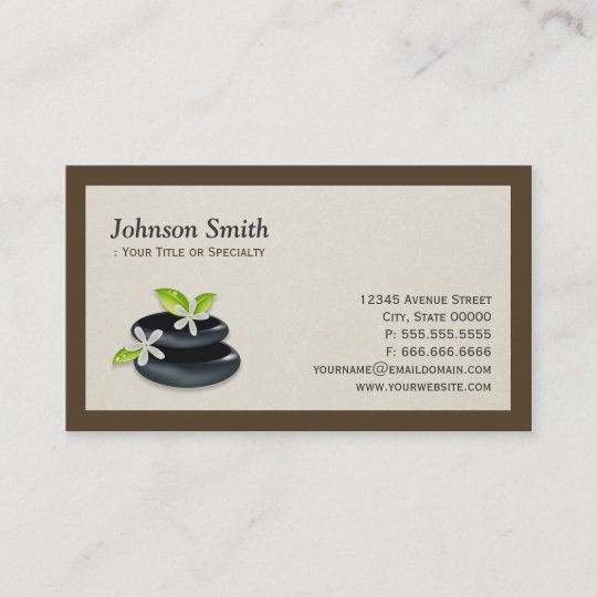 Holistic Healing Elegant Zen Logo Business Card