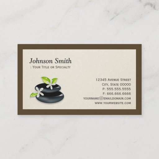 Customizable Holistic Healing - Elegant Zen Logo Business Card Templates