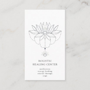 Holistic Healing Lotus Flower Business Card