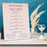 Holistic Healing Spa Services Easel Plaque at Zazzle