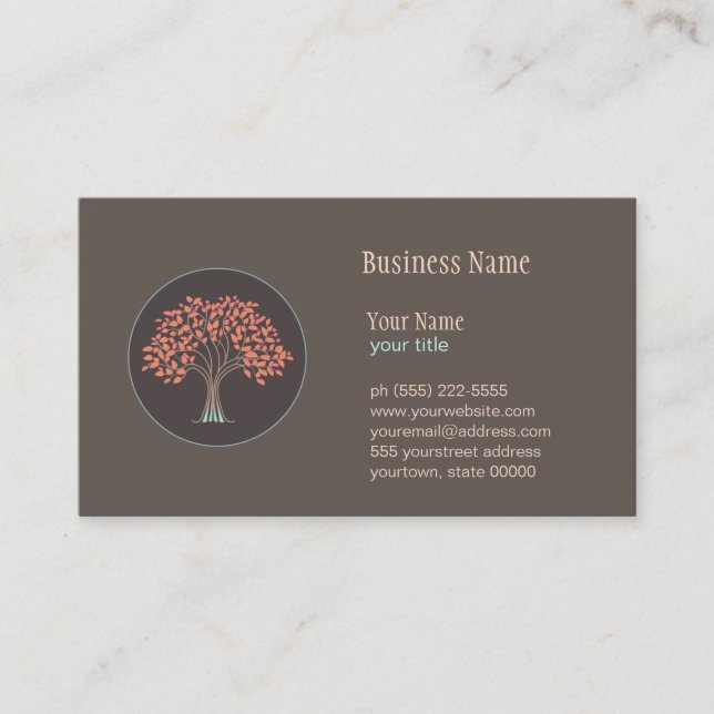 Holistic Healing Tree Business Card (Front)