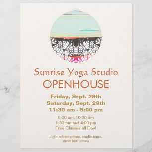 Holistic Health and Healing Arts Sunrise Logo Flyer