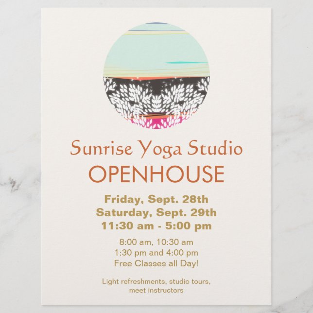 Holistic Health and Healing Arts Sunrise Logo Flyer (Front)